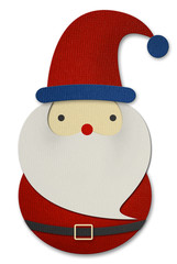 santa papercut on white