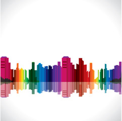 Colorful city stock vector - 47617504