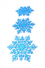 Blue sparkling Christmas snowflake decoration