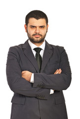 Furious business man