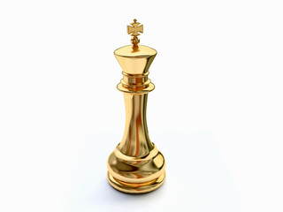 Obraz na płótnie Canvas Golden Chess King Figure