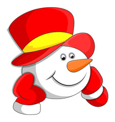 Cartoon Snowman Head