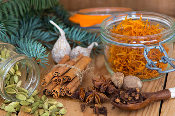 Mulled wein (Gluhwein) ingredients