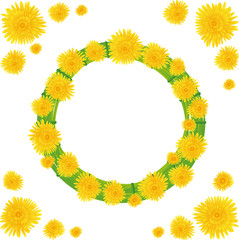 wreath of dandelions
