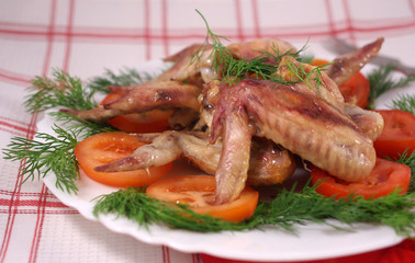 Grilled chicken wings