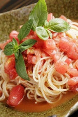 トマトの冷製パスタ