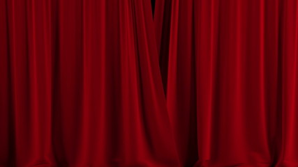 Red curtain.