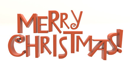 Merry Christmas text isolated