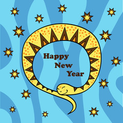 New Year card 2013 (vector) blue