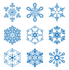 Original snowflakes set