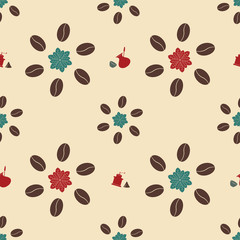 Seamless pattern with coffee