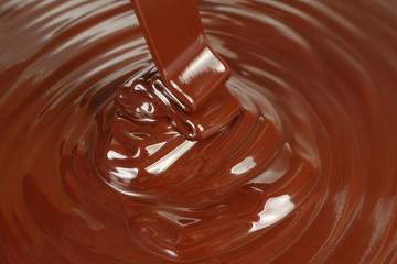 Background of chocolate flow .