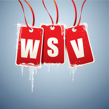 WSV Etiketten mit Eiszapfen