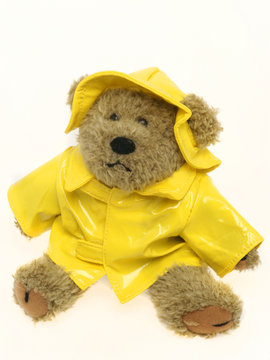 Teddy mit Regenjacke