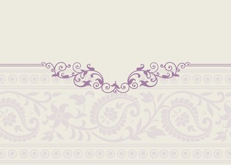 wedding template, paisley floral pattern , royal India