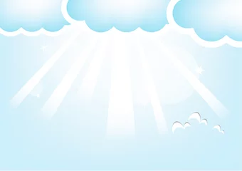 Stickers pour porte Ciel Nuage et ciel, illustration vectorielle