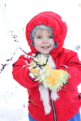 the little girl in the snow
