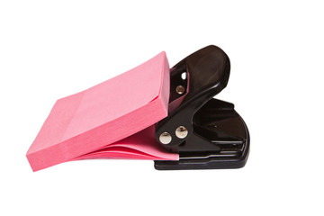 Black office hole punch