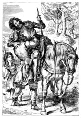 Obraz premium Wounded Knight - Chevalier Blessé - 15th century