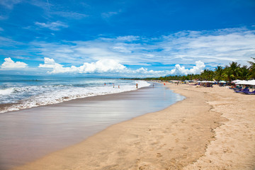 Beautiful sandy Dreamland beach on Bali.