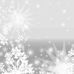 Fototapeta na wymiar Weihnachten Schneeflocken Sterne grau Hintergrund