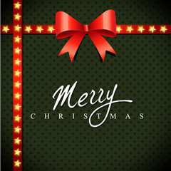 christmas background with ribbon