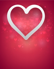 Red heart background.