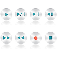 Set of vector audio buttons