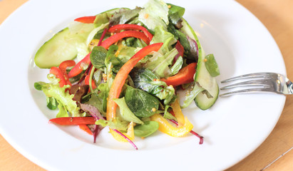 Fototapeta na wymiar Salad on the plate