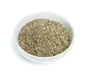 Bowl with dried rosemary