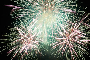 Colorful holiday fireworks