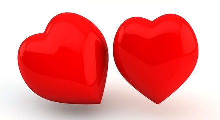 Fototapeta premium 3d Two heart