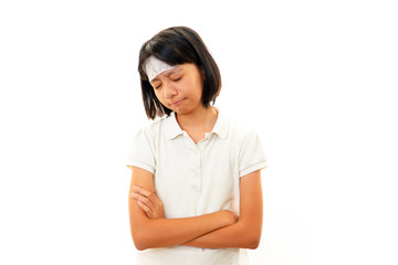 発熱に苦しむ女の子