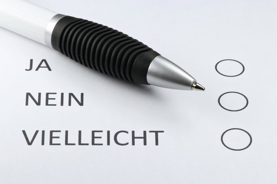 Fragebogen JA/ NEIN/ VIELLEICHT