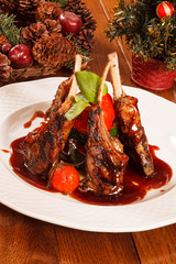 Roasted lamb ribs