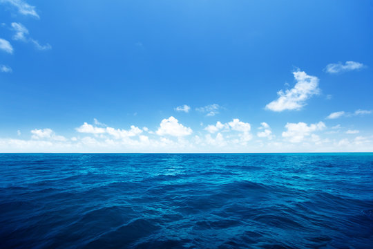Fototapeta perfect sky and water of indian ocean
