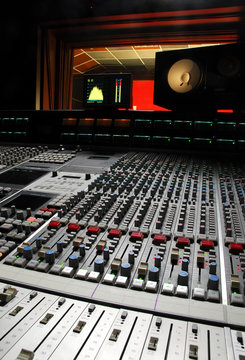 recording desk sound music studio