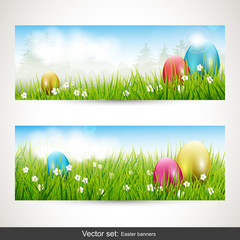 Easter banners - vector set