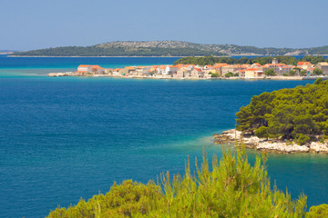 Fototapeta na wymiar Panoramiczny widok na wybrzeżu Chorwacji, Dalmacja