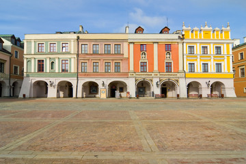 Naklejka premium Town Hall, Main Square (Rynek Wielki), Zamosc, Poland