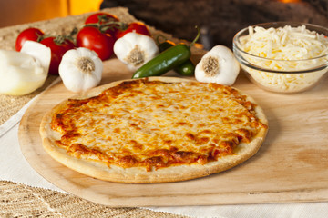 Classic Homemade Italian Cheese Pizza