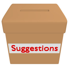 3d Render of a Suggestion Box