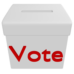3d Render of a Voting Box