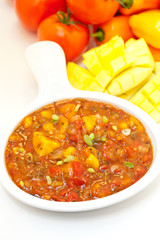 Homemade Peach Mango Salsa