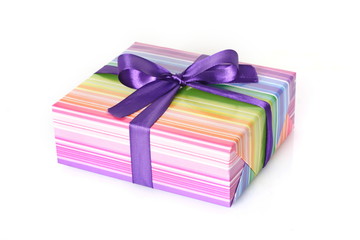 gift with purple ribbon
