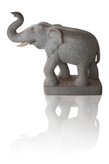 Elephant status on white background © Dontree