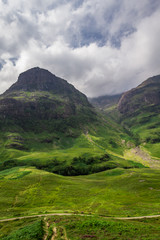 Beautiful footpath in highlands