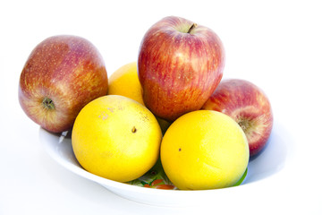 Fototapeta na wymiar Äpfel und Orangen