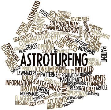 Word cloud for Astroturfing