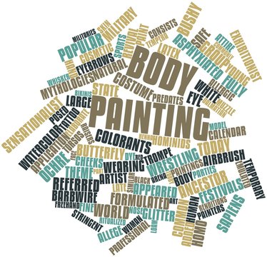 Word cloud for Body painting